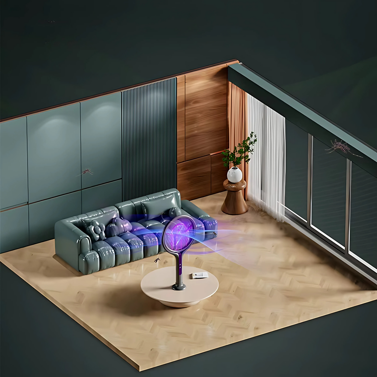 2-in-1 Electric Bug Zapper Racket