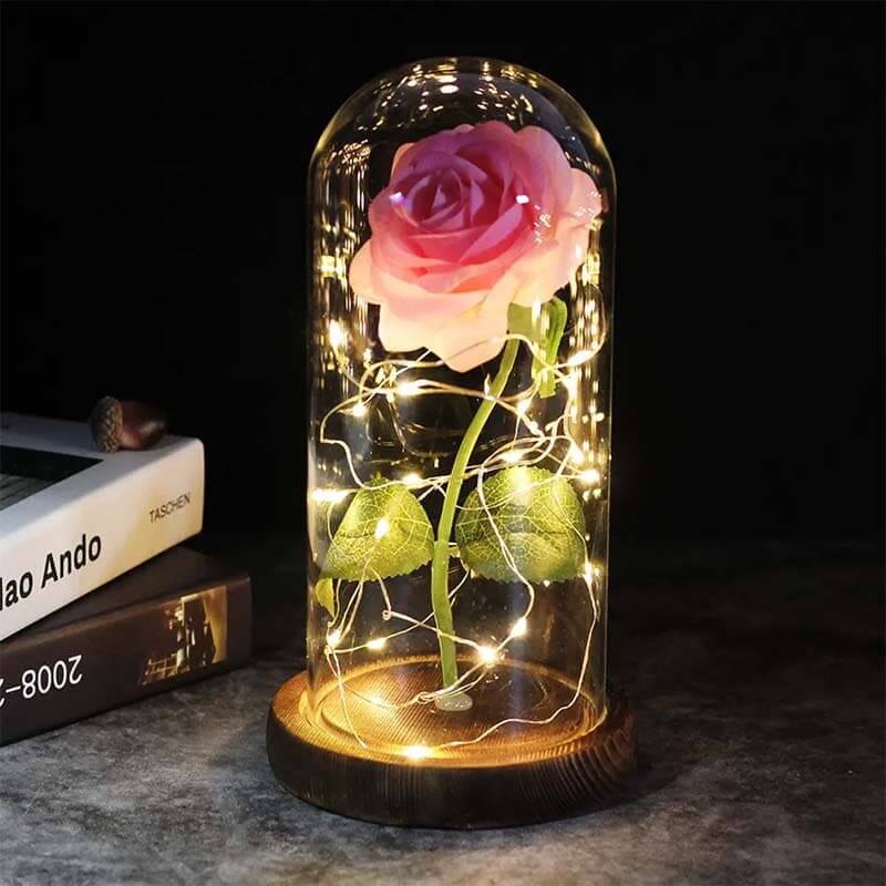 Eternal Rose in a Glass Dome – Timeless Elegance