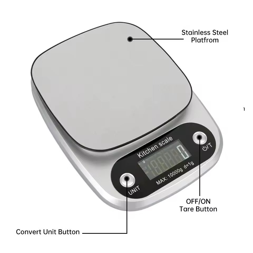 High-Precision Stainless Steel Kitchen Scale 0.1g