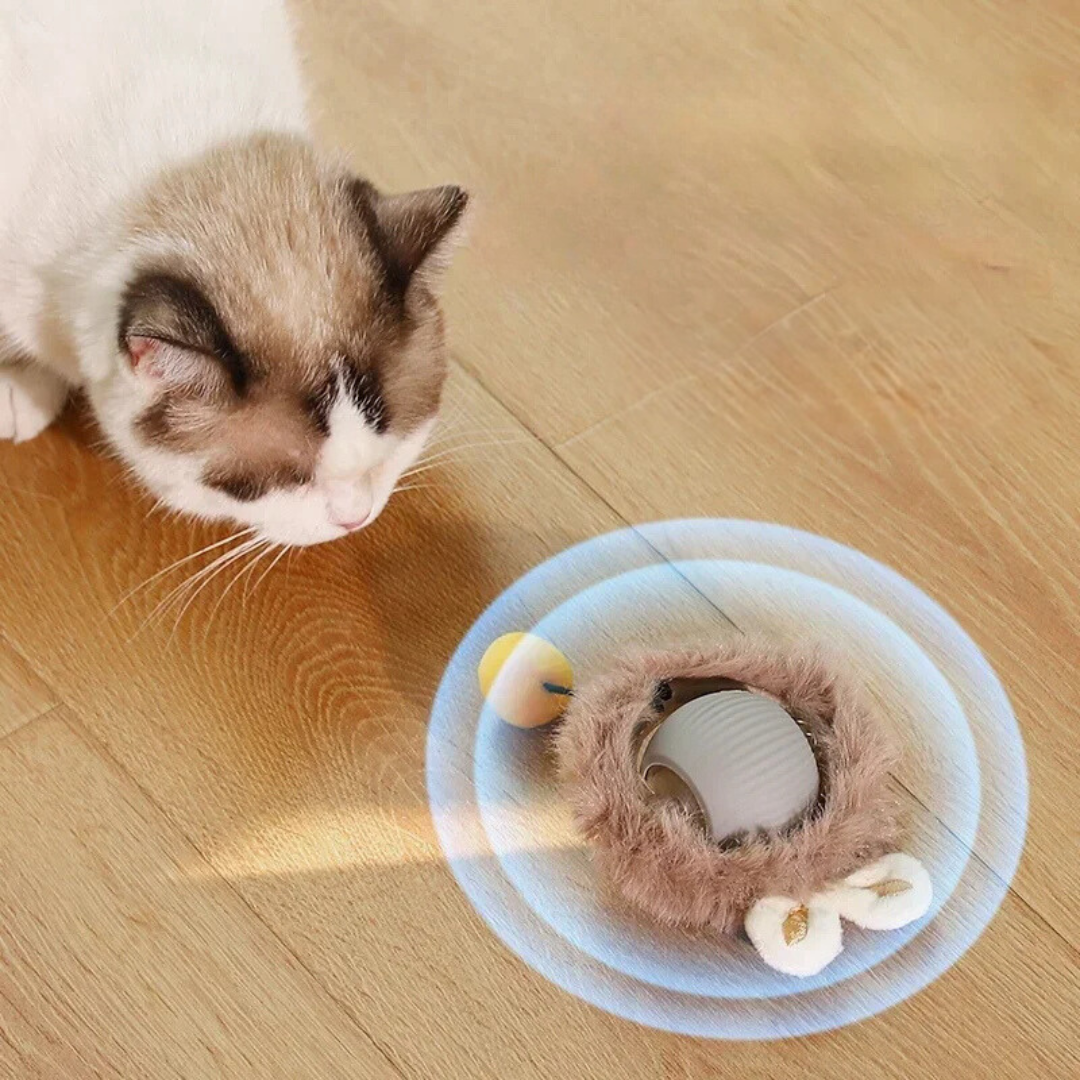 Interactive Motion-Activated Cat Toy Ball with Tail
