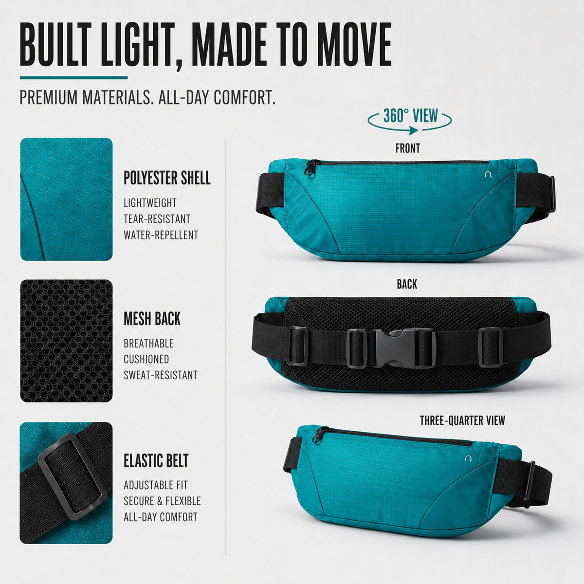 Lightweight Waterproof Waist Pack
