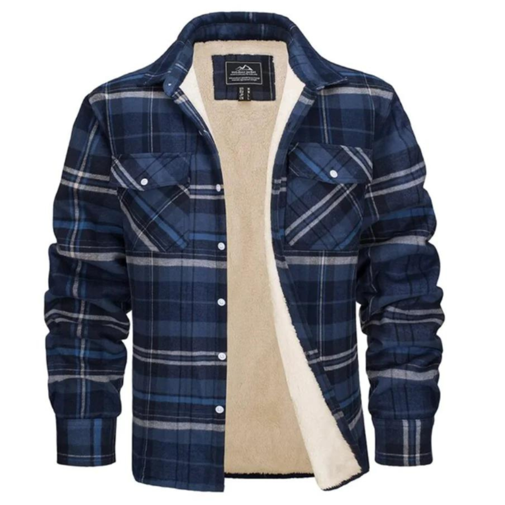 Lined Plaid Shirt Jacket
