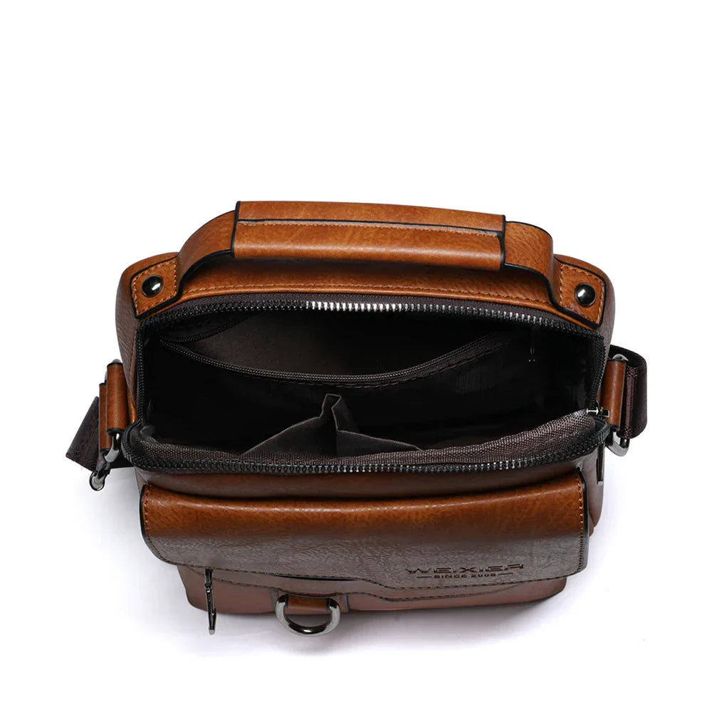 Men's Minimalist Shoulder Bag with Spacious Capacity