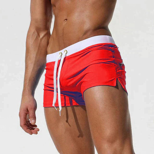 Men's Quick-Drying Swim Trunks with Adjustable Drawstring - Comfortable