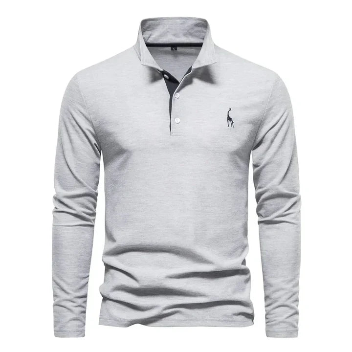 Men's Versatile Long-Sleeve Polo Shirt