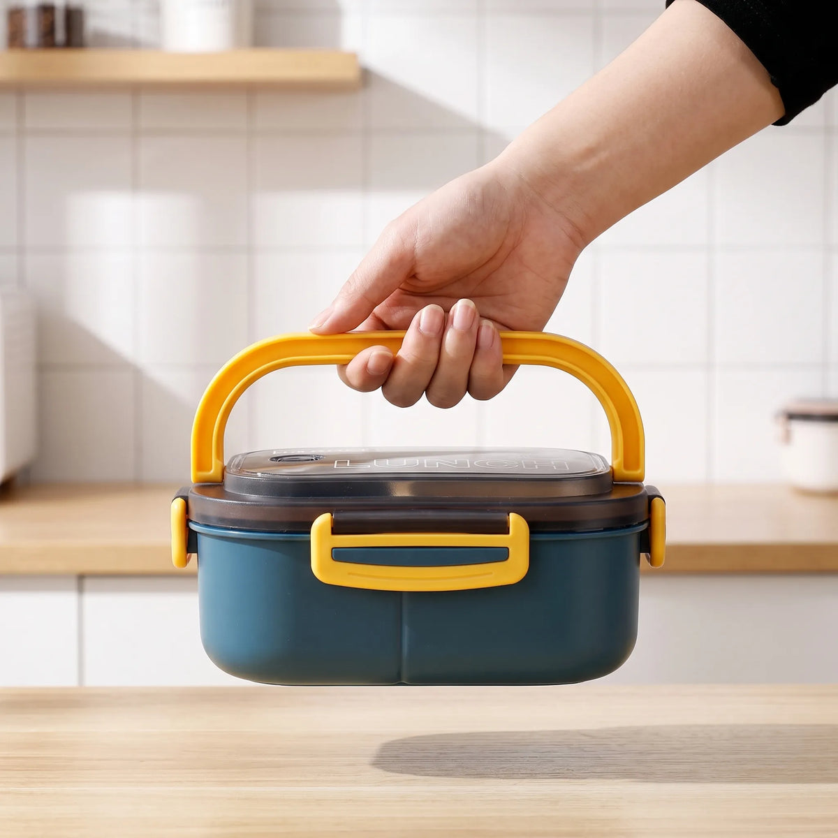 Portable Two-Tier Bento Box with Compartments - Bentify