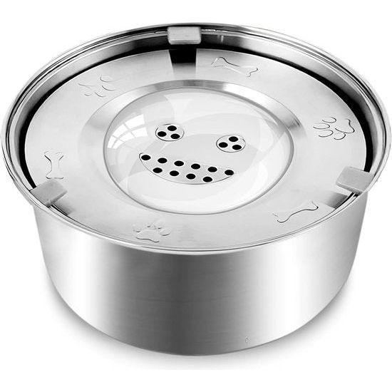 Stainless Steel Dog Water Bowl with Anti-Spill Function