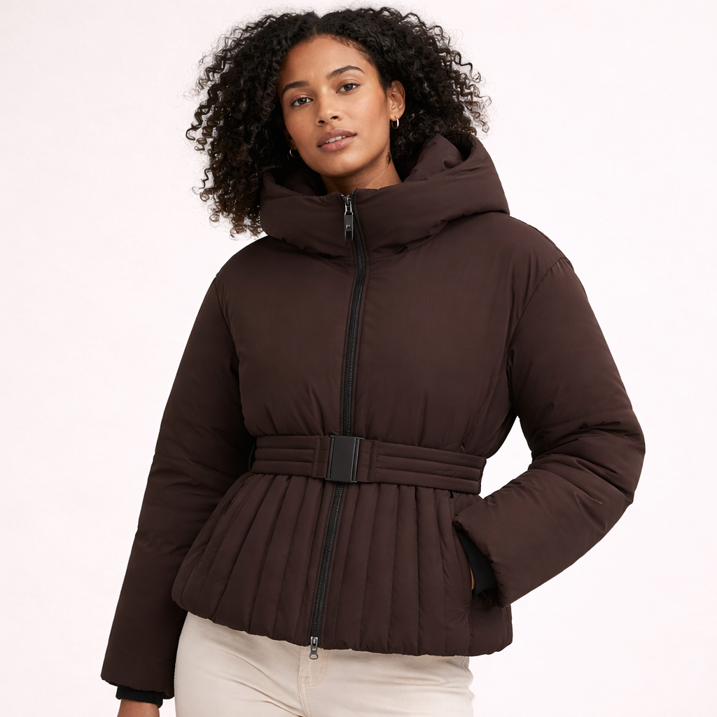 Stylish Women's Winter Ski Jacket with Peplum Detail