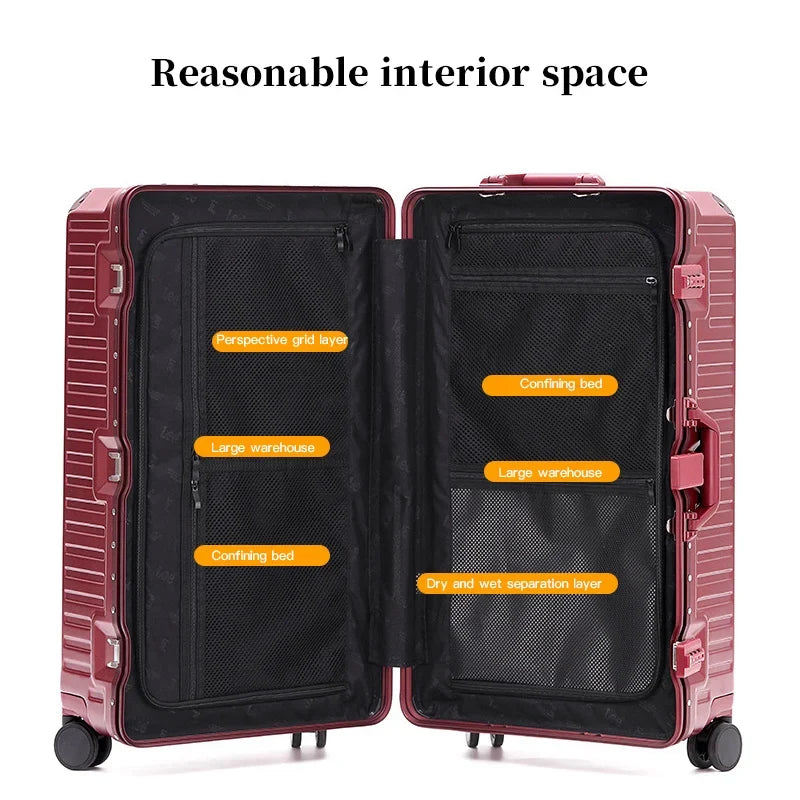 Unisex Wide-Grip Hardshell Suitcase