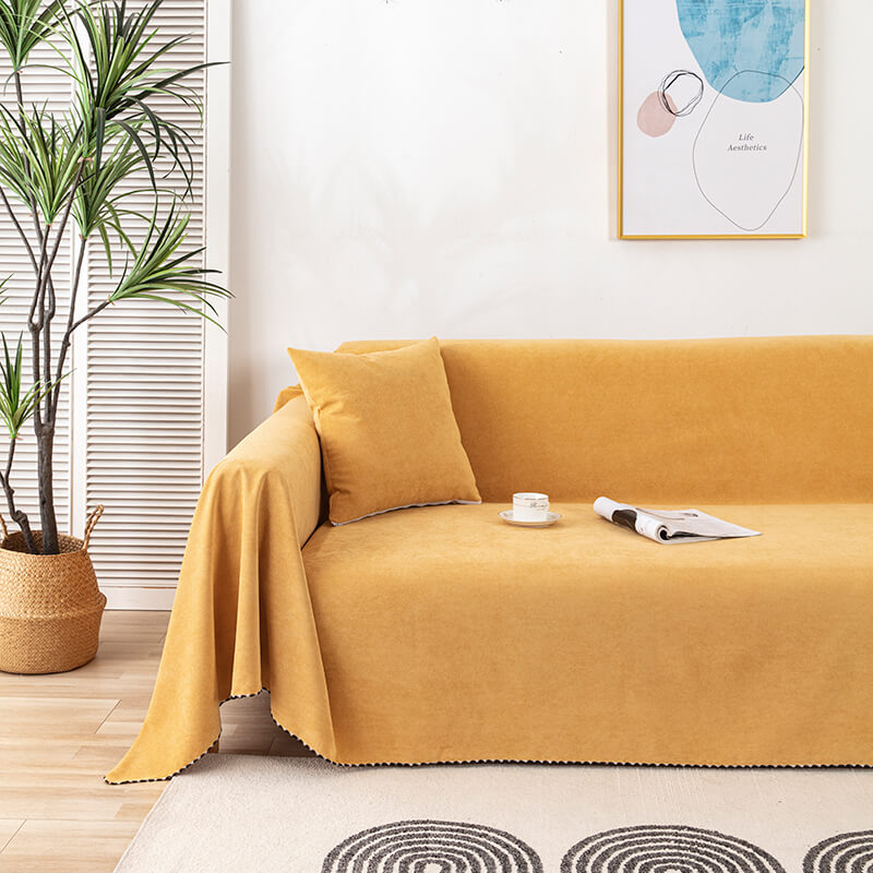Waterproof Sofa Throw Blanket Cover with Jacquard Edge