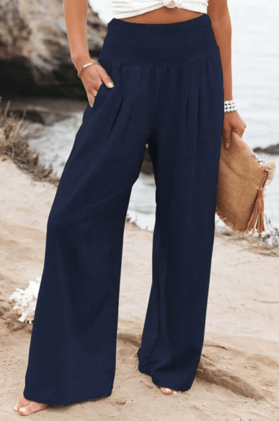 Women's Elegant Stretchy Palazzo Pants