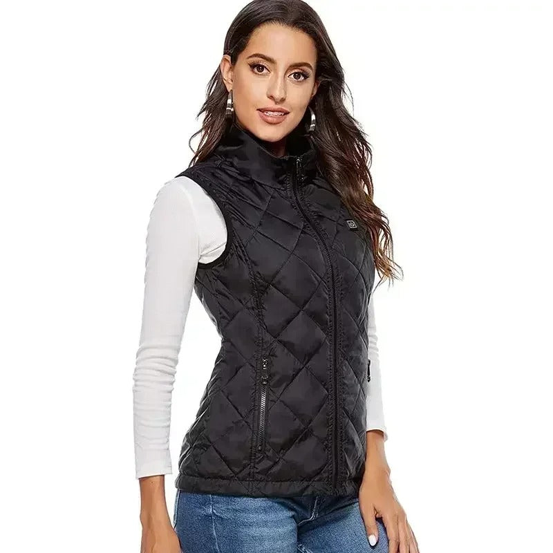 Women's Heated Vest with 9 Heating Zones