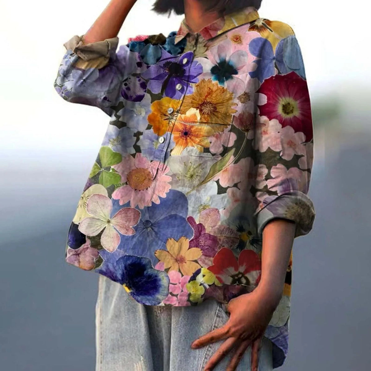 Women's Oversized Button-Down Shirt