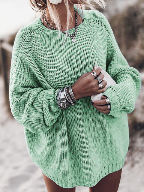 Women's Oversized Crew Neck Sweater