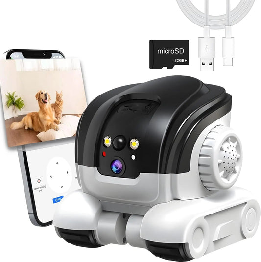 1080P Pet Camera – Two-Way Audio – Color Night Vision up to 10m – Motion Alerts – 32GB SD Card