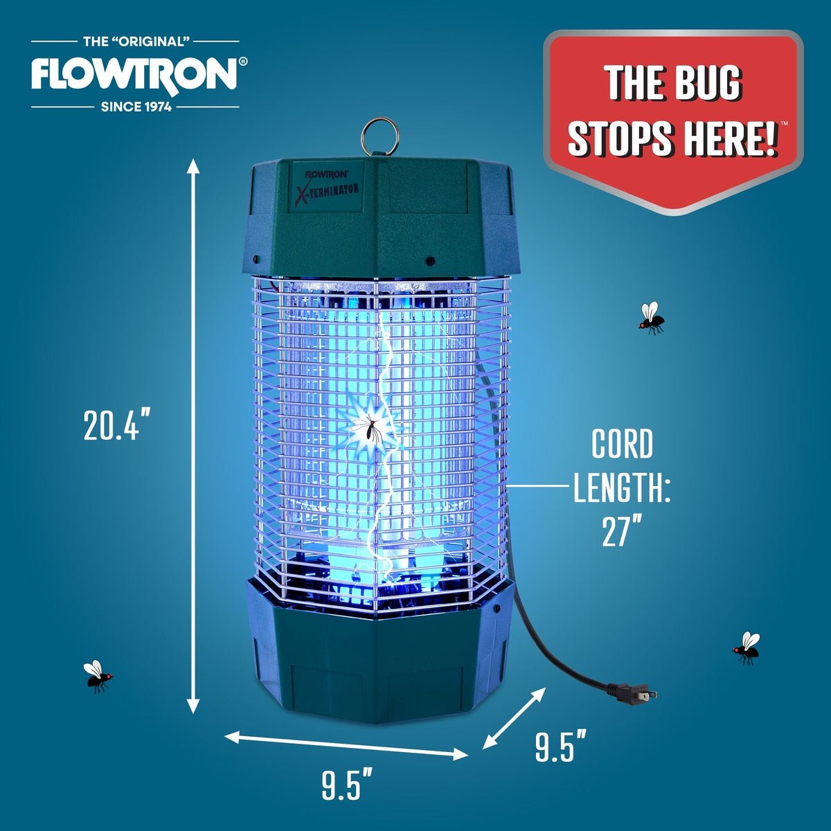 120W Outdoor Bug Zapper, 2 Acre Coverage