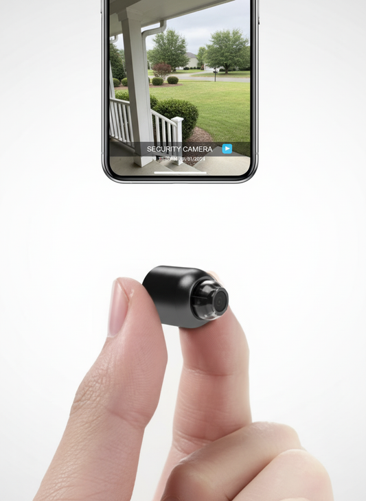 2-Pack Mini WiFi Security Camera - 1080P HD, 140° Wide-Angle, Night Vision, Motion Detection (32GB SD Included)