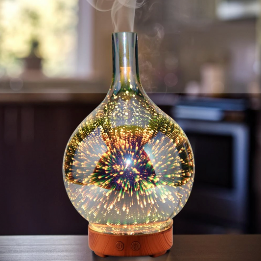 3D Glass Essential Oil Diffuser with LED Lights