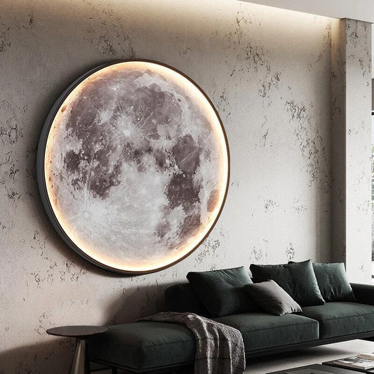 Adjustable Moon Wall Light with LED Ambience