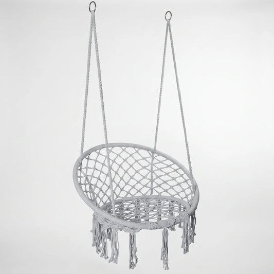 Boho Macrame Hammock Chair - Indoor & Outdoor Swing