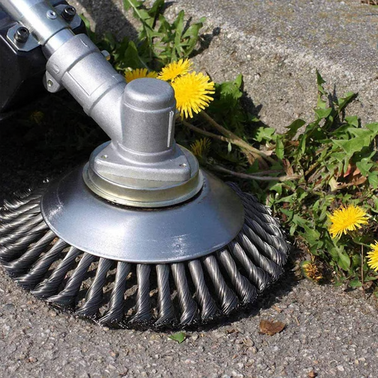 Carbon Steel Weed and Brush Cutter Wire Brush Head with Twisted Blades