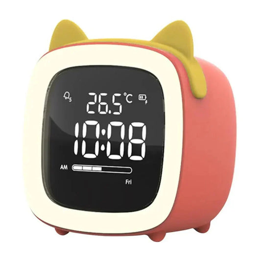 Cartoon Rabbit Digital Alarm Clock with LED Night Light