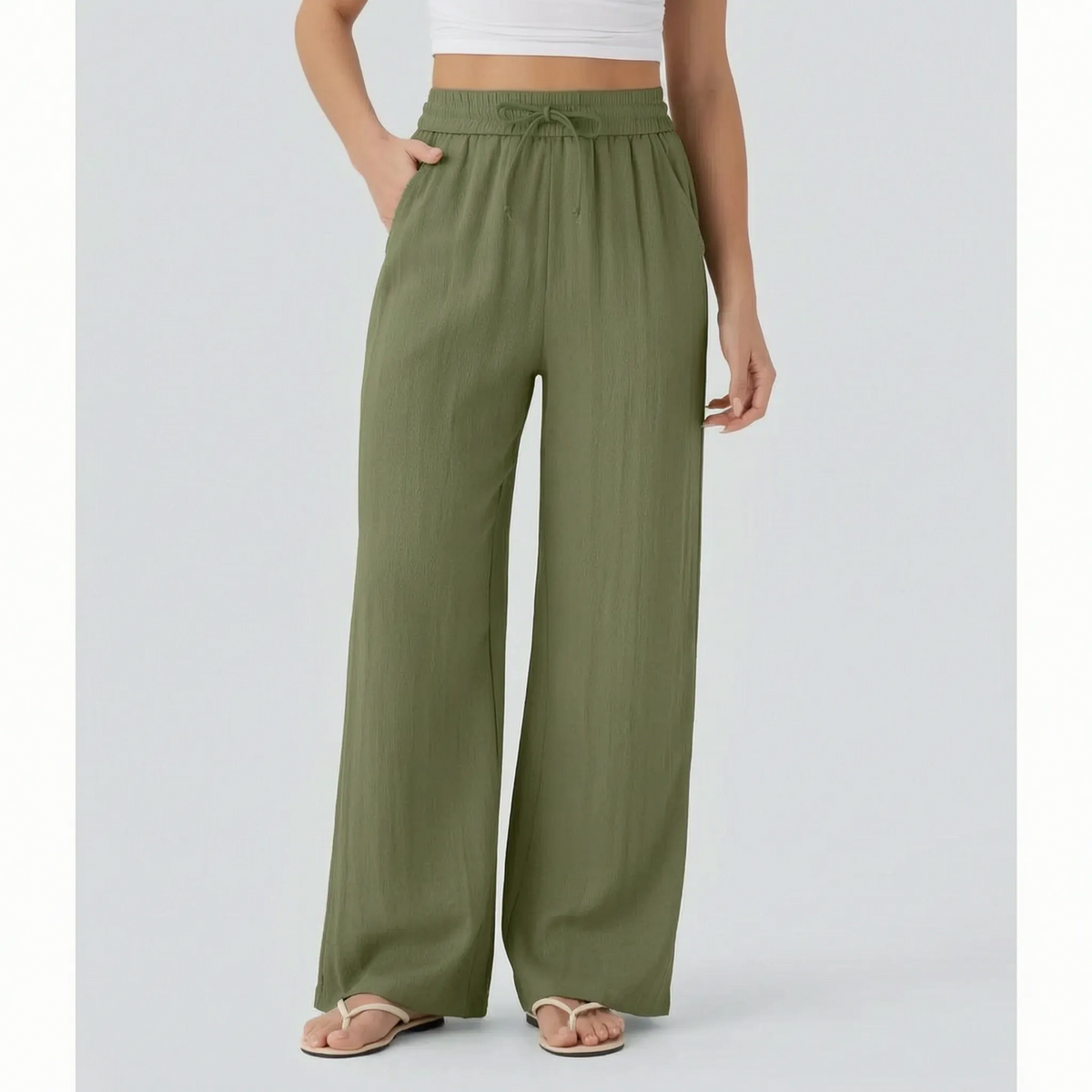 Casual Wide-Leg Pants