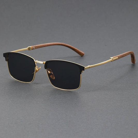 Classic Browline Half-Frame Polarized UV400 Sunglasses