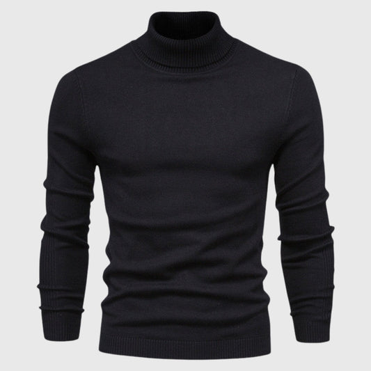 Classic Men's Turtleneck Sweater with Comfortable Fit and Timeless Style