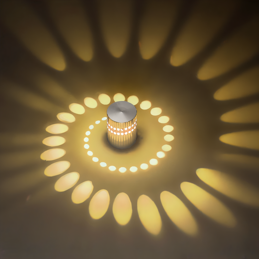 Colorful Spiral Cylinder LED Wall Lamp for Modern Indoor Lighting