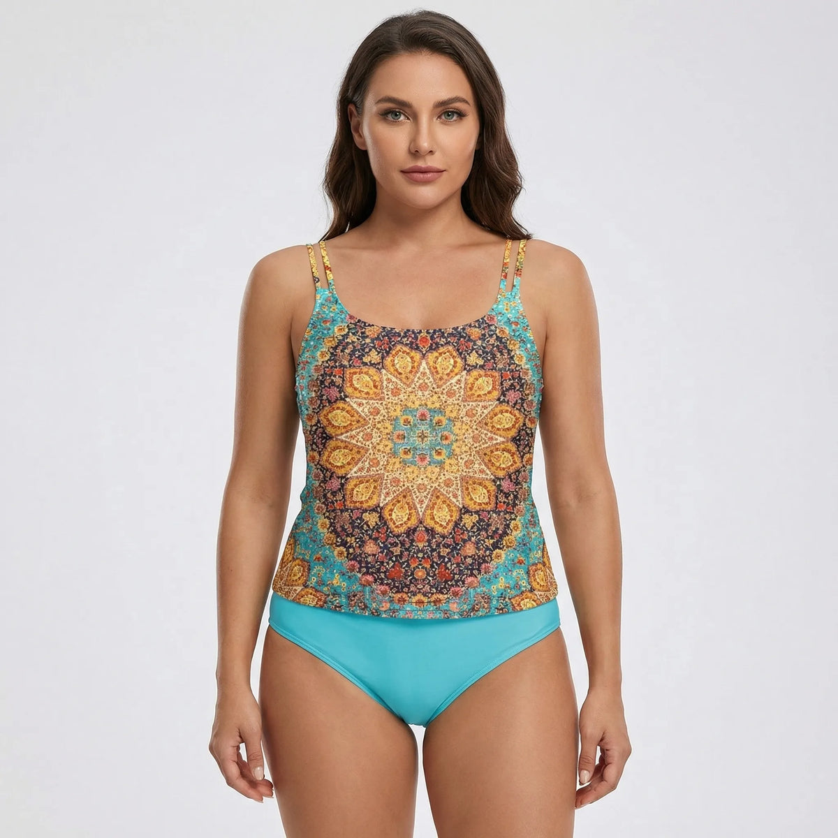 Colorful Swimwear with Mandala Pattern - Eleanor