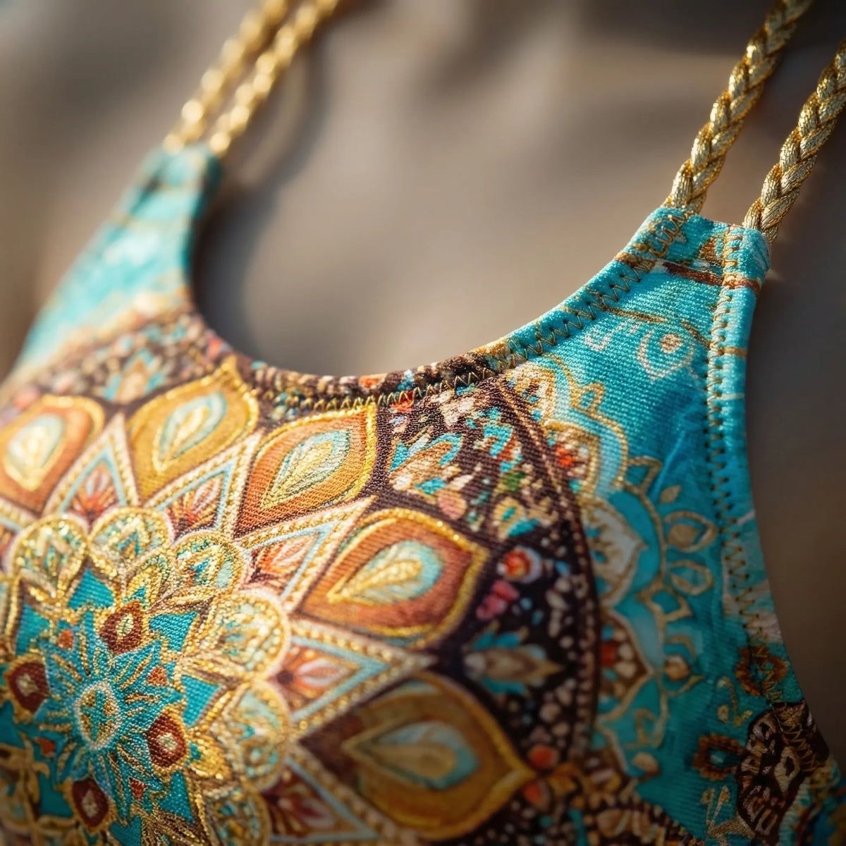 Colorful Swimwear with Mandala Pattern - Eleanor