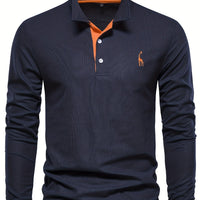 Comfortable Men's Long-Sleeve Polo Shirt