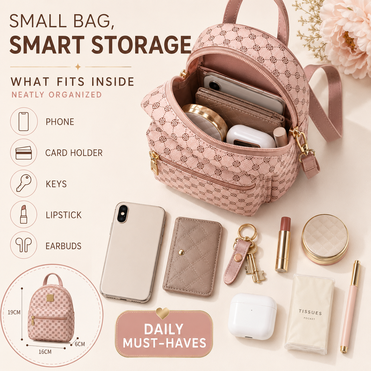 Compact Fashion Backpack