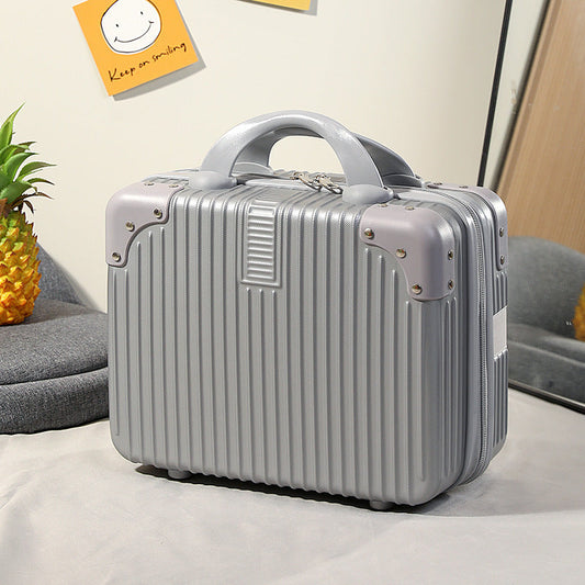 Compact Hardshell Travel Vanity, Cosmetic, and Tech Organizer with Shell, Reinforced Corners, and Removable Padded Insert