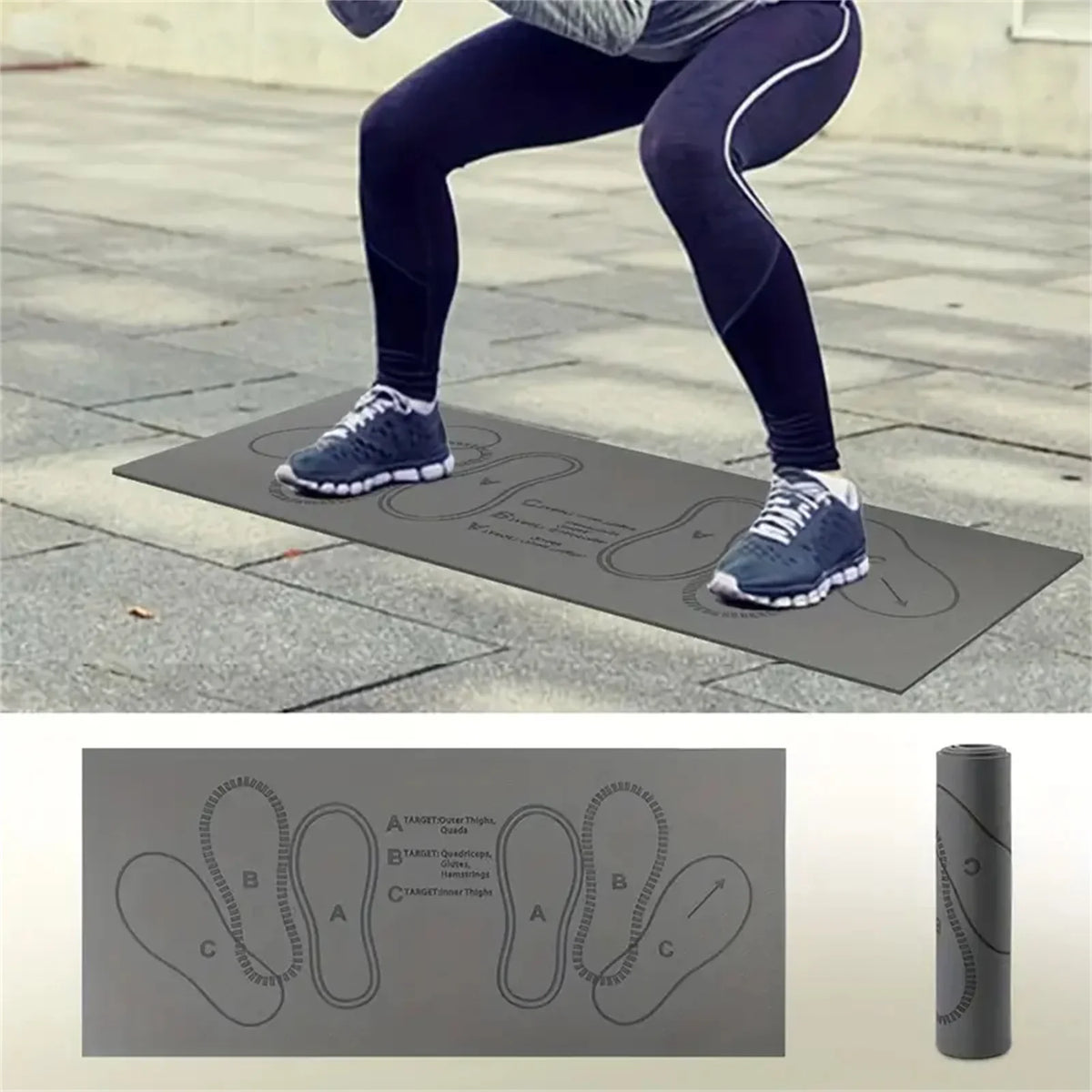Compact Squat Guide Exercise Position Mat