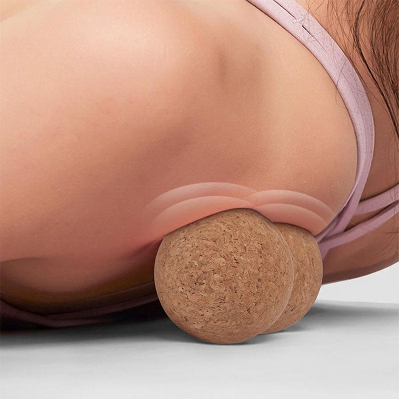 Cork Double Massage Ball for Back and Neck