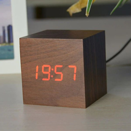 Cube Digital Desk Clock - Modern Design | Compact