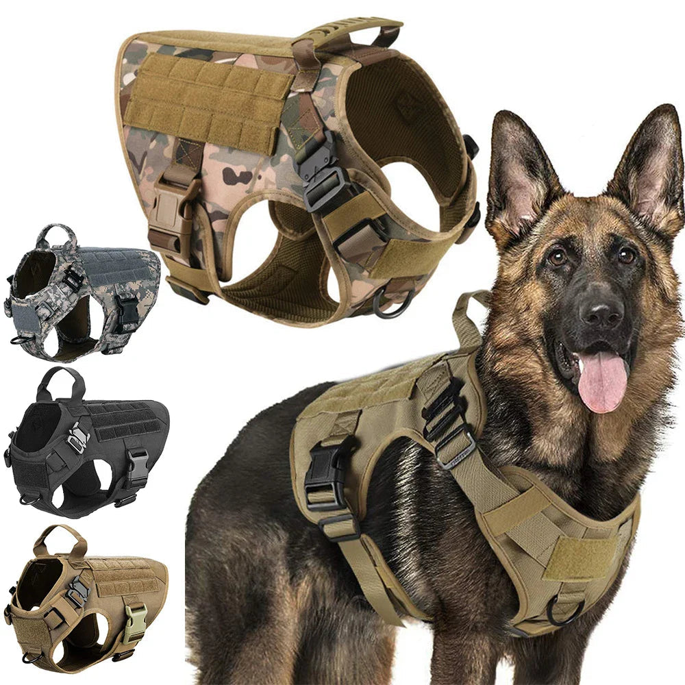 Durable Tactical Dog Harness and Leash Set for Maximum Control and Safety