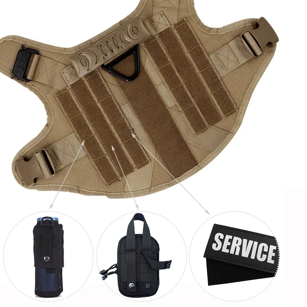 Durable Tactical Dog Harness and Leash Set for Maximum Control and Safety