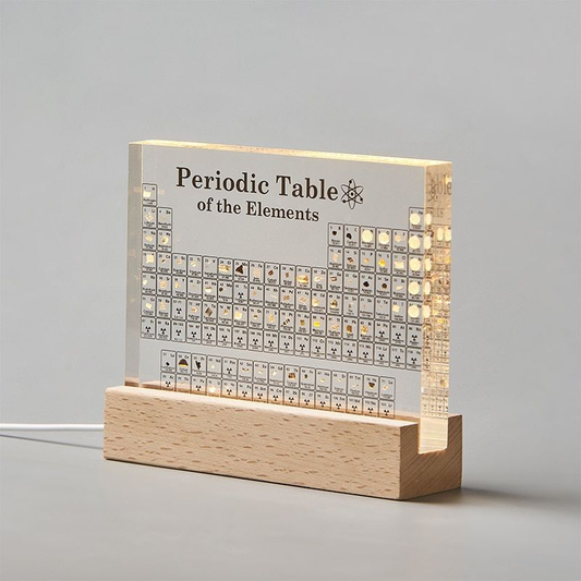 Educational 83 Elements Periodic Table Display in Clear Acrylic – Ideal for Science Enthusiasts and Students