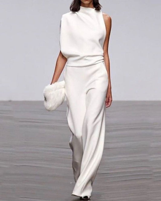 Elegant High-Neck Jumpsuit