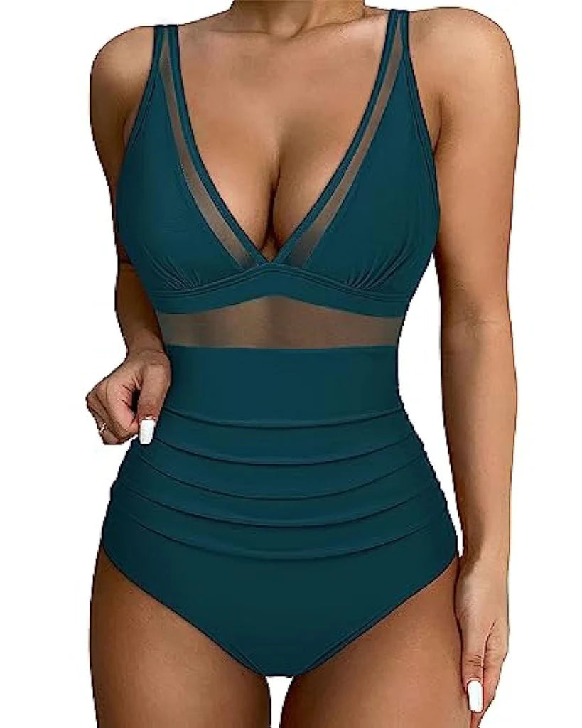 Elegant One-Piece Swimsuit with Flattering Fit