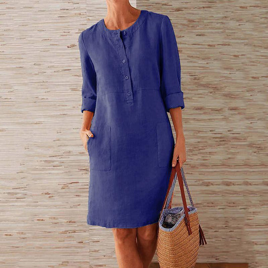 Elegant Solid Color Dress | Perfect for Summer
