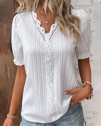 Elegant V-Neck Blouse
