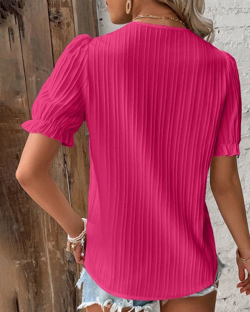 Elegant V-Neck Blouse