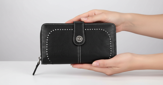 Elegant Women's Wallet with Wristlet Strap & RFID Protection