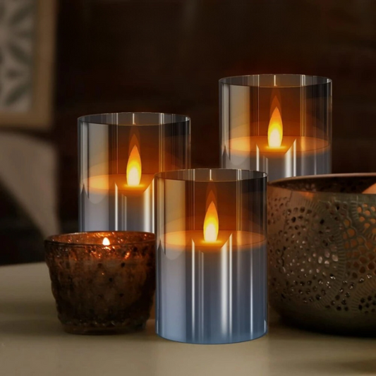 Flameless Candle Set with Remote Control - Elegant LED Candles for a Cozy Atmosphere and Safe Use