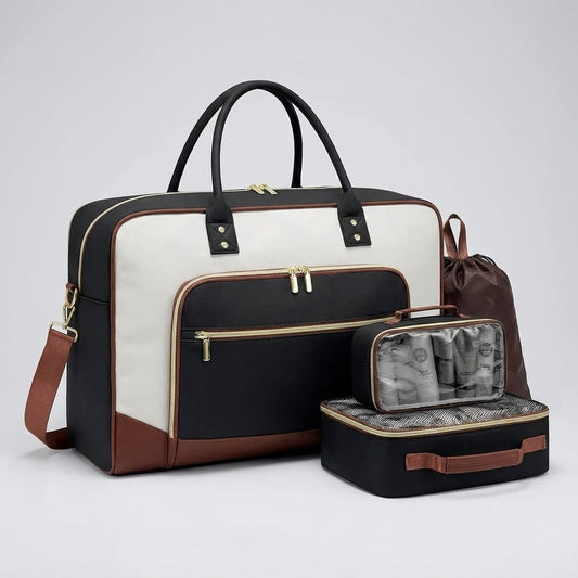 Four-Piece Portable Travel Set for Organized Travel