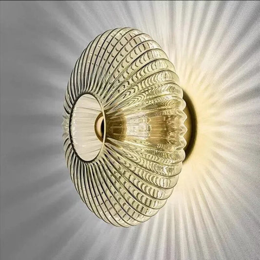 Glass Wall Lamp with Wavy Light